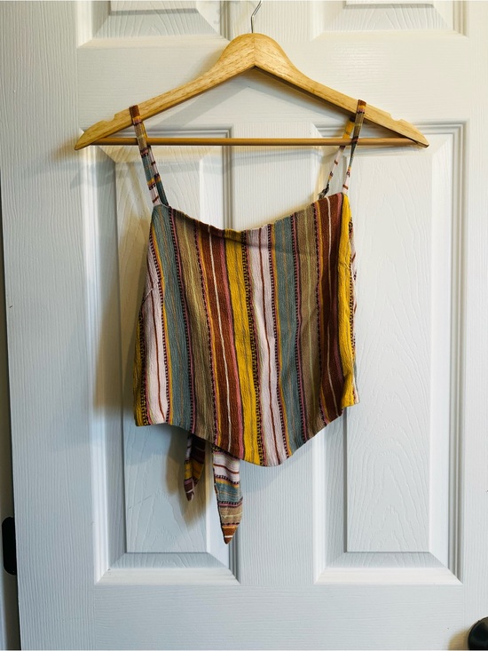 O'Neill Tops - O'Neill Striped Multicolor Tie-Front Cami Top